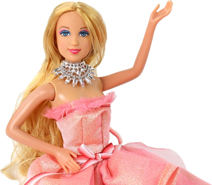 Лялька з аксесуарами LEAN Toys Pink Гардероб Взуття Сукні 30 см (5905515352567) - зображення 5