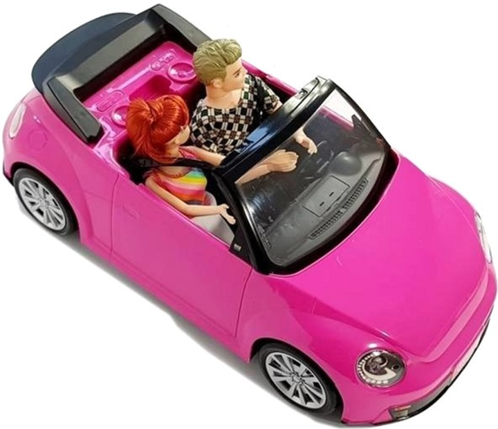 Zestaw lalek LEAN Toys z różowym samochodem 28 cm (5905323219977) - obraz 3