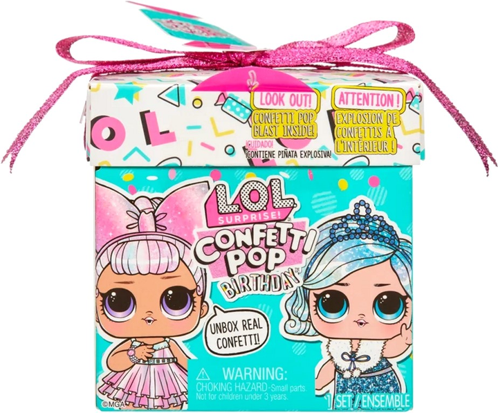 Lalka-niespodzianka MGA L.O.L. Surprise Confetti Pop Birthday 7.6 cm (0035051589969) - obraz 1