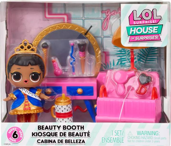 Lalka z akcesoriami MGA L.O.L. Surprise Her Majesty Beauty Booth 7.6 cm 2 szt (10035051583773) - obraz 1