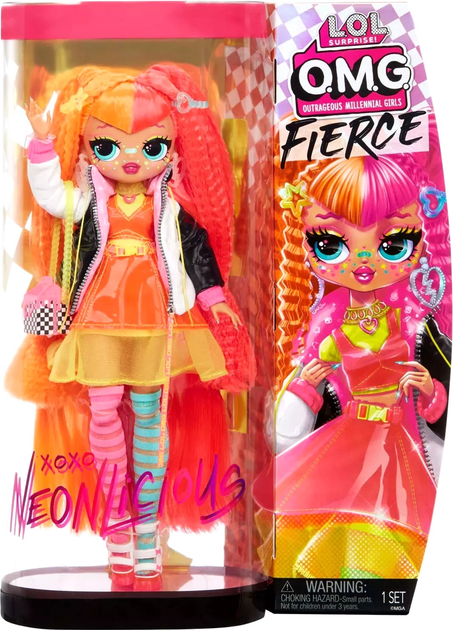 Lalka MGA L.O.L. Surprise OMG Neonlicious Fierce 29 cm 2 szt (10035051585265) - obraz 1