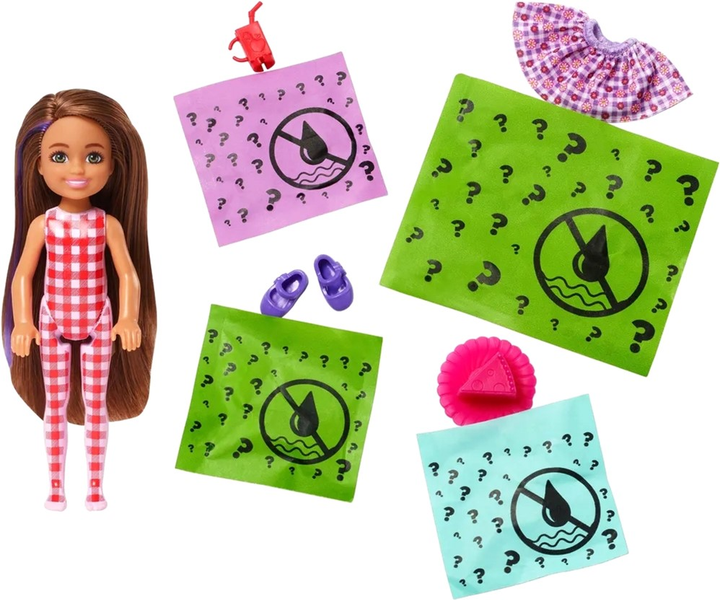 Lalka niespodzianka Mattel Barbie Color Reveal Chelsea Piknik 15 cm (0194735108152) - obraz 3