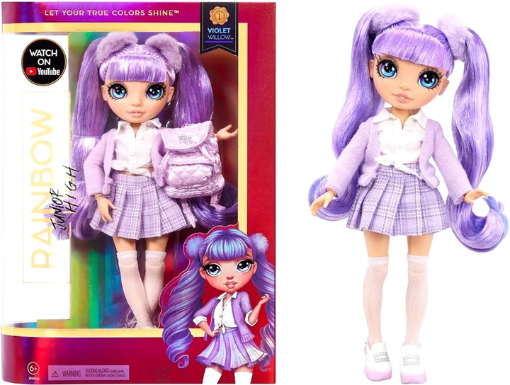 Lalka MGA Rainbow High Junior High Fashion Violet Willow 23 cm (0035051580027) - obraz 1