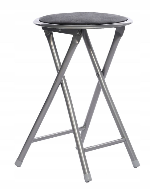 Складний табурет OTE Basic 45 x 30 x 30 см Чорний (5908221407590) - зображення 3