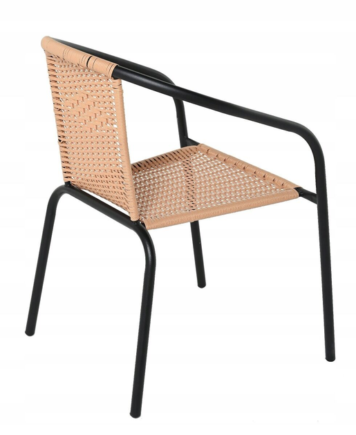 Zestaw krzeseł ogrodowych OTE Bistro 52 x 48 x 73 cm 8 szt. Beżowe (5908221436675) - obraz 5