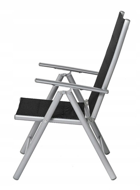 Zestaw krzeseł ogrodowych OTE Lungo 55 x 67 x 104 cm 2 szt Czarne (5908221436637) - obraz 6