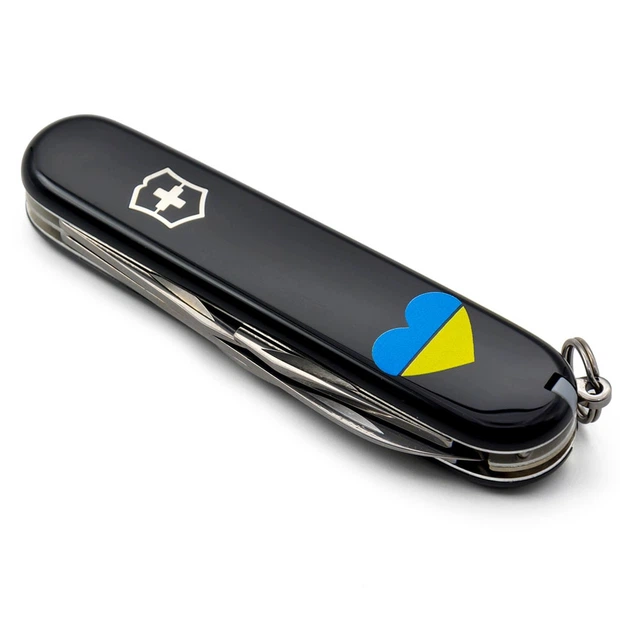 Нож Victorinox Spartan Ukraine Black Серце Жовто-Блакитне (1.3603.3_T1090u) - Фото 5 Нож Victorinox Spartan Ukraine Black Серце Жовто-Блакитне (1.3603.3_T1090u) - изображение 5