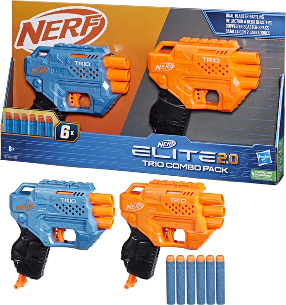 Blaster Hasbro NERF Elite 2.0 Trio Combo Pack F6786 (5010996137203) - obraz 2