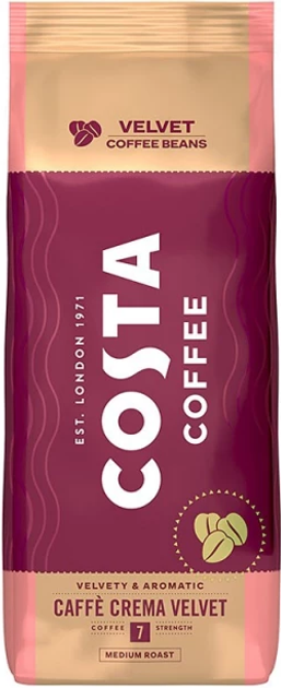 Кава в зернах Costa Coffee Crema Velvet 1 кг (KIHCFFKZI0005) - зображення 1