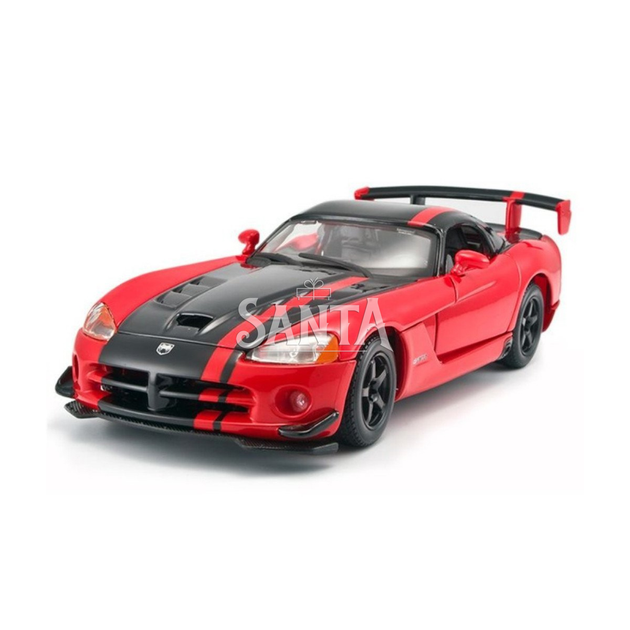 Машинка металлическая Dodge Viper Srt10 Acr Додж 1:24 красная 18*9*6см (18-22114) - Фото 3 Машинка металлическая Dodge Viper Srt10 Acr Додж 1:24 красная 18*9*6см (18-22114) - изображение 3