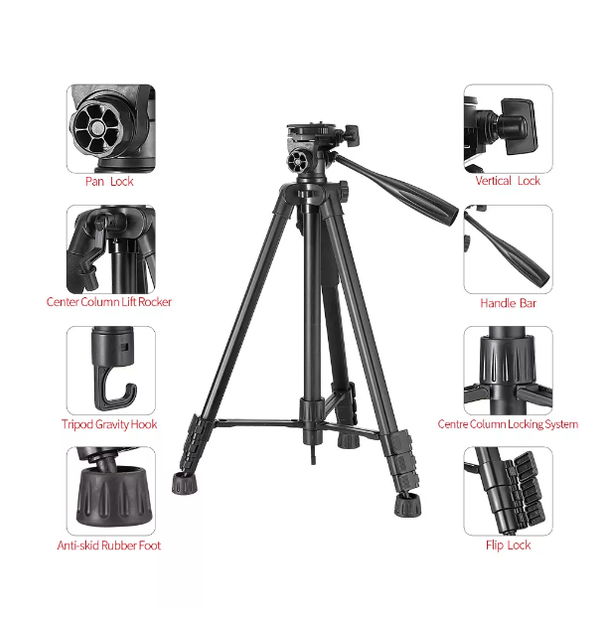 Штатив Tripod Stand Multifunctional 1.75m KingJoy VT-860S - Фото 2 Штатив Tripod Stand Multifunctional 1.75m KingJoy VT-860S - зображення 2