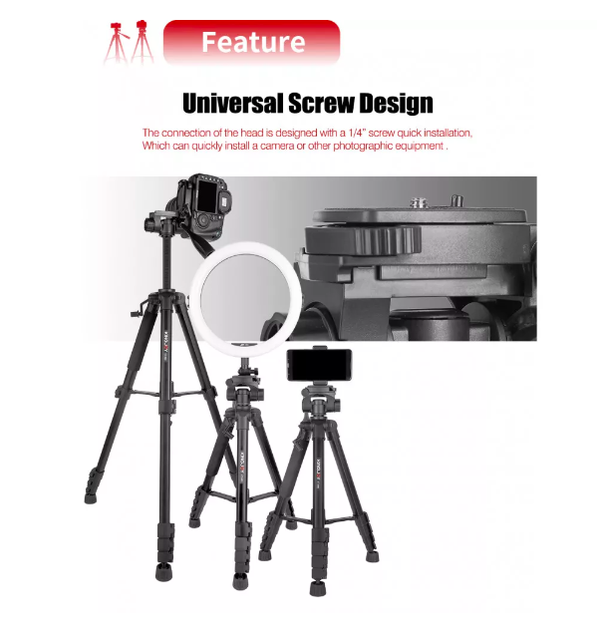 Штатив Tripod Stand Multifunctional 1.68m KingJoy VT-990S - Фото 7 Штатив Tripod Stand Multifunctional 1.68m KingJoy VT-990S - зображення 7