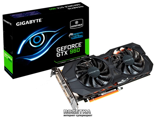 Видеокарта Gigabyte PCI-Ex GeForce GTX 960 2048MB GDDR5 (128bit