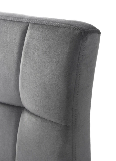 Барний стілець OTE Kappa Velvet 42 x 37 x 116 см Сірий (5908221408665) - зображення 7