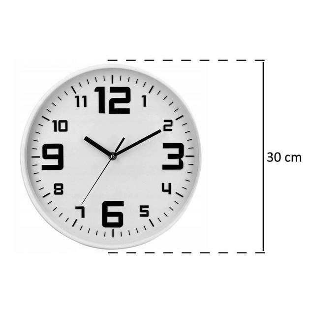 Zegar ścienny Atmosphera Silence z cichym mechanizmem 30 cm Biały (3560239275831) - obraz 3