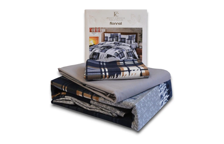 Двоспальний Євро комплект First Choice Winter Grey Фланель - зображення 2