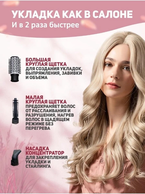 Фен Щетка Gemei Gm-4828 Браш Стайлер Вращающаяся Расческа Для Брашинга Красный - Фото 5 Фен Щетка Gemei Gm-4828 Браш Стайлер Вращающаяся Расческа Для Брашинга Красный - изображение 5