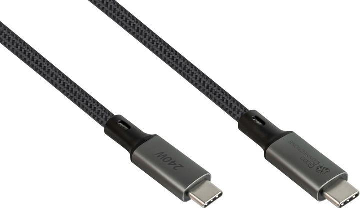 Kabel Good Connections USB 4.0 240 W 8K 60 Hz 0.5 m Black (2404-TK005A) - obraz 1