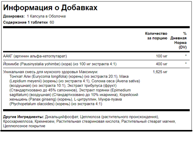 Стимулятор тестостерону Piping Rock Ultra Men`s Hard Max 60 капсул - зображення 2