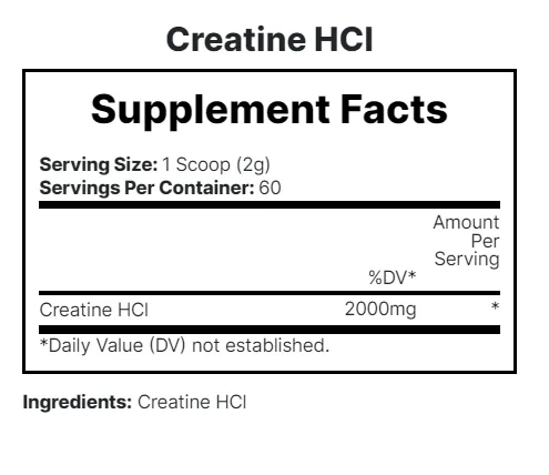 Креатин гидрохлорид Prosupps Creatine HCL 2000 мг Без вкуса 120 грамм - Фото 2 Креатин гидрохлорид Prosupps Creatine HCL 2000 мг Без вкуса 120 грамм - изображение 2