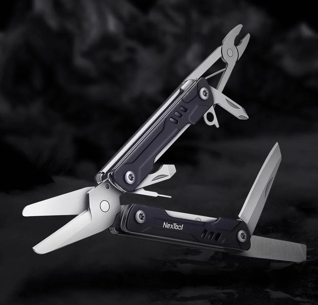 Мультитул Nextool Mini Sailor NE20237 (10 инструментов, мультитул брелок, нержавеющая сталь, отвертка, плоскогубцы, ножницы, нож) - изображение 4