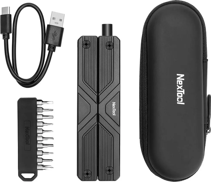 Мультитул, электрическая отвертка с битами Nextool NE20213 (13 инструментов, 5 В, 170 об/мин, 420J2, 10 сменных бит, плоскогубцы, ножницы, нож) - изображение 4