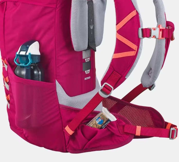 Детский Туристический (Походный) Рюкзак QUECHUA MH500 18л 47 х 20 х 22см Красный - изображение 7