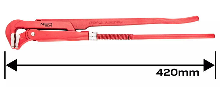 Ключ для труб NEO Tools тип 90 1.5" 420 мм 02-424 (5907558463132) - зображення 5