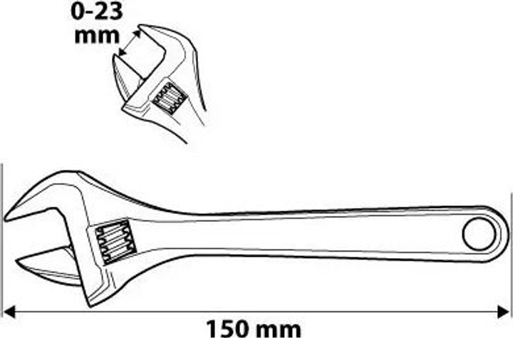 Klucz nastawny NEO Tools 150 mm 0 - 23 mm 03-027 (5907558426090) - obraz 8