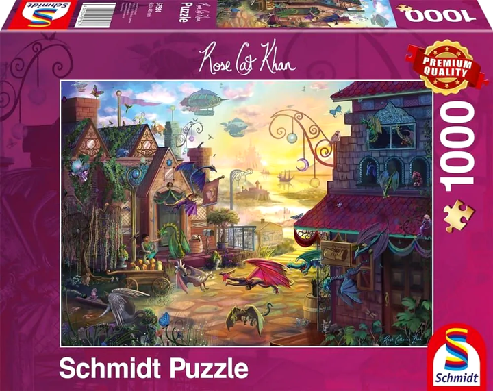 Puzzle Schmidt Rose Cat Khan Smocza poczta 69 x 49 cm 1000 elementów (4001504575847) - obraz 1