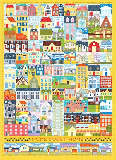 Puzzle Cobble Hill Nie ma jak w domu 49 x 68 cm 1000 elementów (0625012400756) - obraz 2