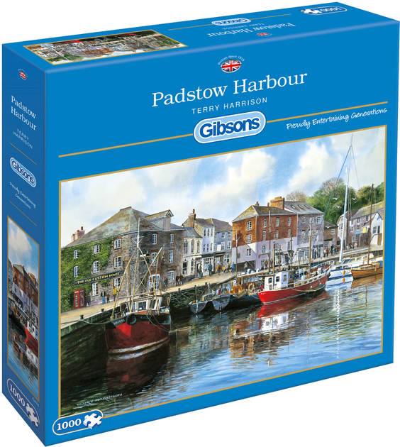 Puzzle Gibsons Games Przystań Padstow 68 x 48 cm 1000 elementów (5012269004762) - obraz 1