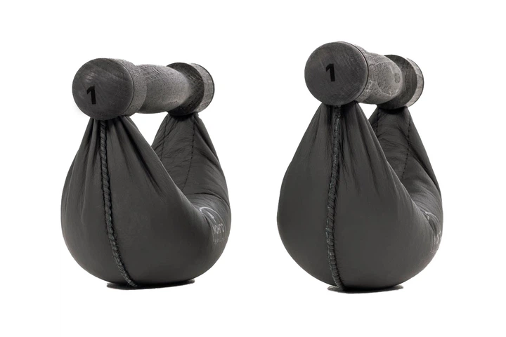 Гантелі NOHRD SwingBell Чорний Бук 2 х 1 кг - зображення 3