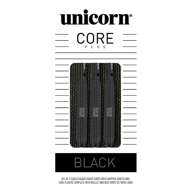 Дротики для дартсу Unicorn Core Plus Black Brass Soft S2 - 3 шт - зображення 3