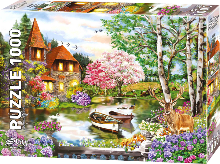 Puzzle Star Piękna chata nad jeziorem 68 x 48 cm 1000 elementów (8694051100349) - obraz 1