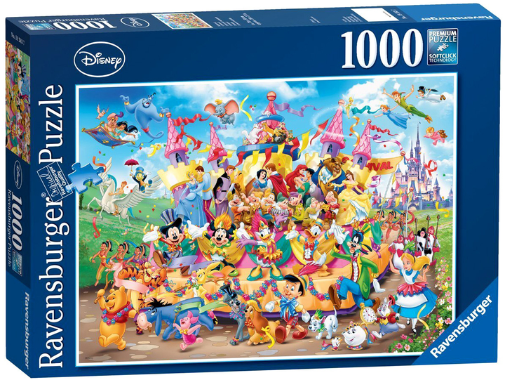 Puzzle Ravensburger Karnawał postaci Disneya 70 x 50 cm 1000 elementów (4005555006541) - obraz 1