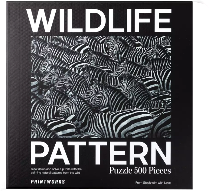 Puzzle Printworks Wildlife Pattern Zebra 52 x 38 cm 500 elementów (7350108172462) - obraz 1