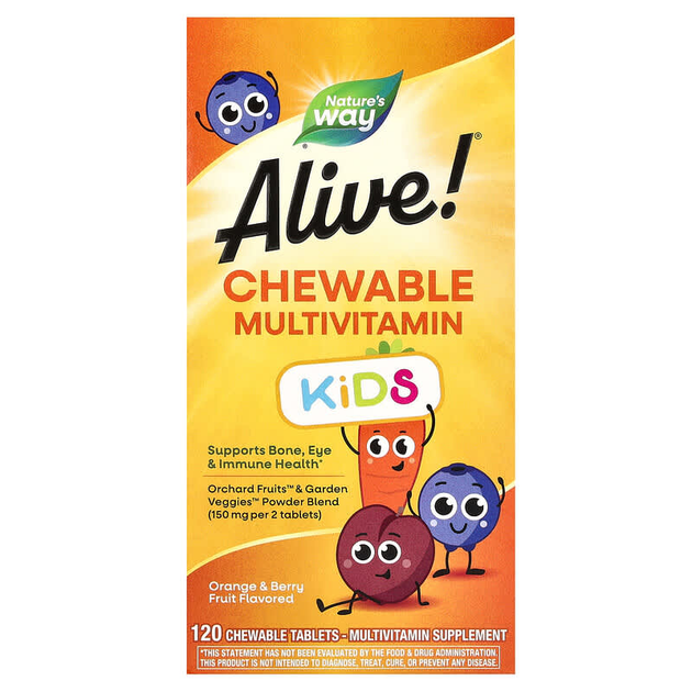 Мультивитамины для детей Alive! Multi-Vitamin Kids Nature's Way, 120 ...