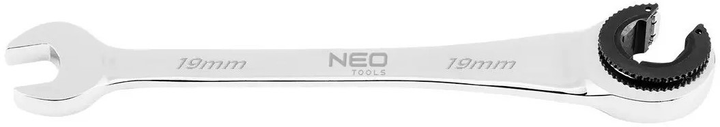 Klucz płasko-oczkowy NEO Tools rozcięty z grzechotką 19 mm 09-266 (5907558495775) - obraz 2