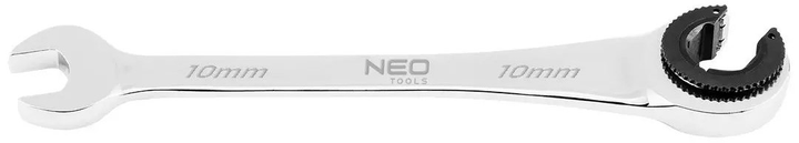 Klucz płasko-oczkowy NEO Tools rozcięty z grzechotką 10 mm 09-257 (5907558495683) - obraz 2