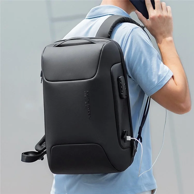 Рюкзак міський Mark Ryden 9116 21л з кодовим замком та USB Black (16258) - зображення 5