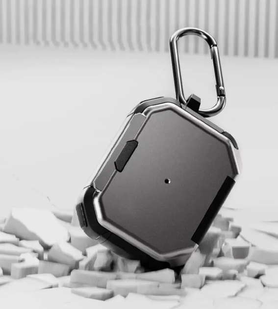 Защитный кейс-чехол Yoobao для наушников AirPods 2 с карабином, держателем для телефона, защёлкой, чёрный - Фото 7 Защитный кейс-чехол Yoobao для наушников AirPods 2 с карабином, держателем для телефона, защёлкой, чёрный - изображение 7