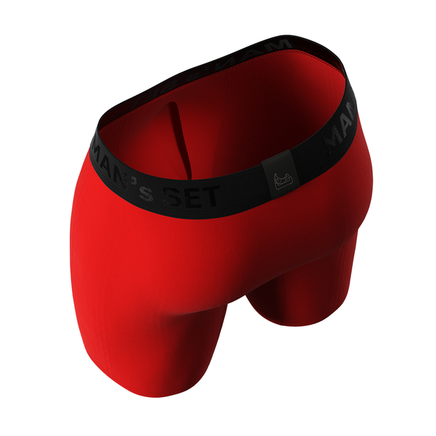 Чоловічі анатомічні боксери Anatomic Long 2.1 Black Series Micromodal, червоний 2XL BMO140-07 - зображення 4