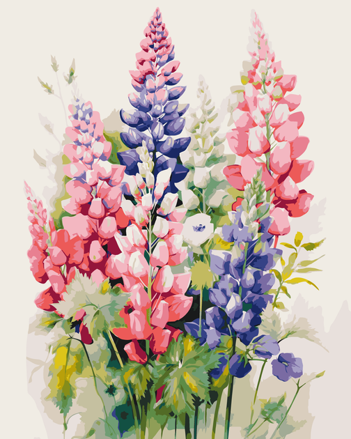 ポルフィリオ アート Набор для росписи Art Craft Цветные люпины 40x50 см (13079-AC
