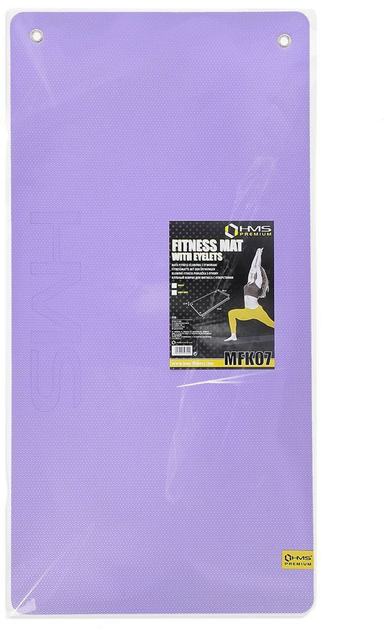 Mata do jogi i fitnessu HMS Premium z otworami 120 x 60 x 1.5 cm Fioletowo-czarna (5907695593020) - obraz 5