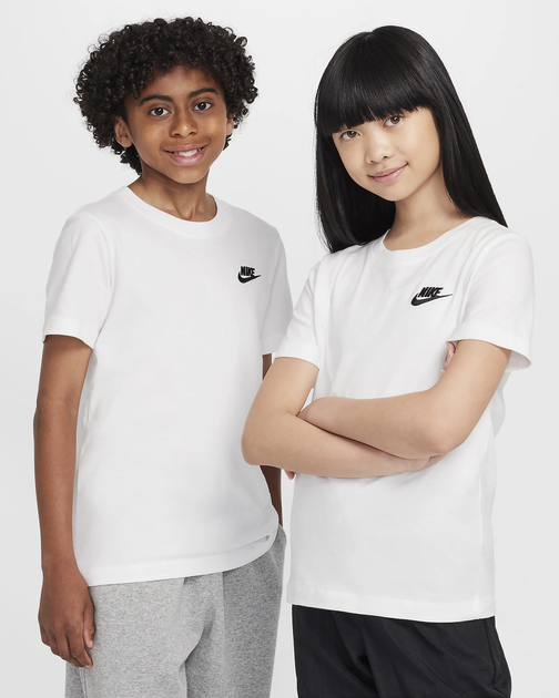 Подростковая футболка Nike K Nsw Tee Emb Futura Lbr FZ5177-100 147-158 ...