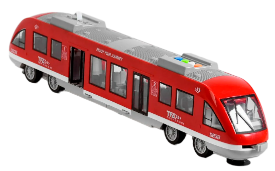 Детский поезд City Service Красный - Фото 4 Детский поезд City Service Красный - изображение 4