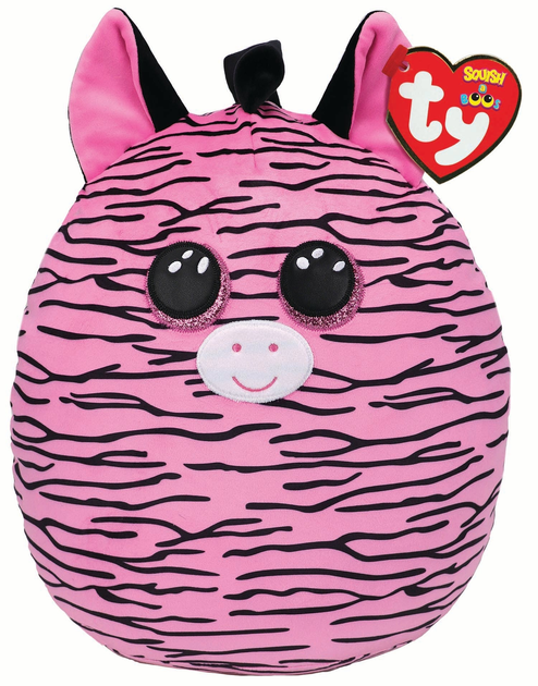 Maskotka TY Squish-a-Boos Zebra Zoey Rózowa 30 cm (0008421391943) - obraz 1