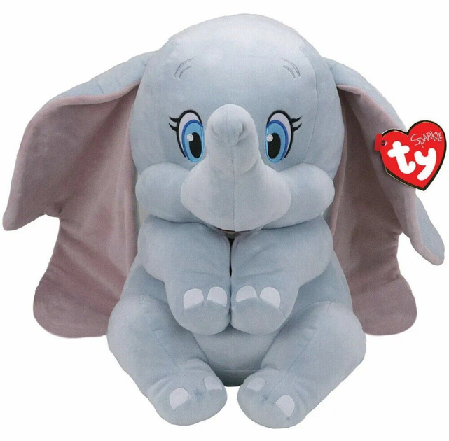 Maskotka TY Beanie Babies Disney Dumbo Słoń Szary 24 cm (0008421901913) - obraz 1