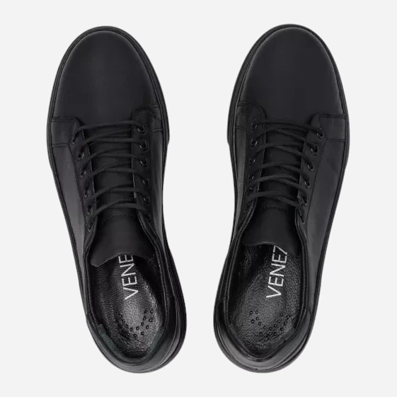 Sneakersy damskie skórzane VENEZIA D007LEBLOSP048 40 Czarne (5906140518588) - obraz 5